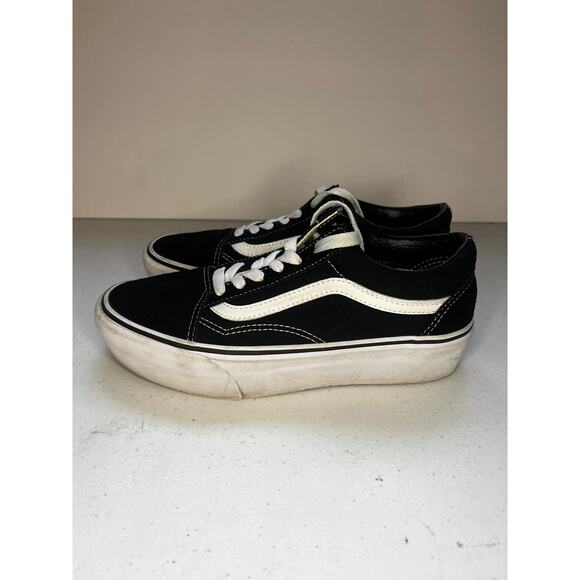 Vans Old Skool Ward Canvas Low Top Skateboard Sneaker Black/White Unisex M5.5/W7 - Picture 3 of 9